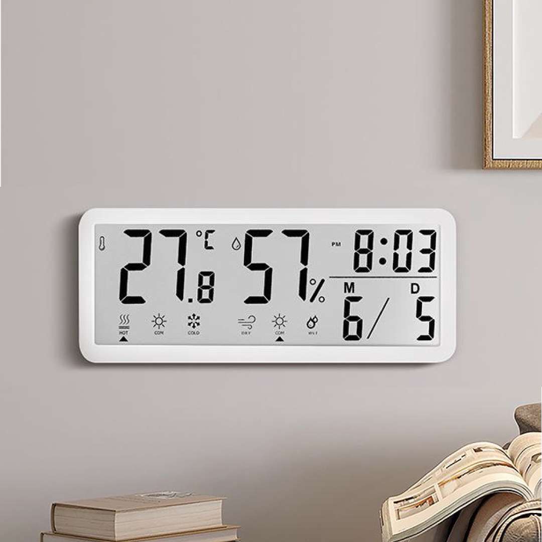 Casio design white LCD  Digital Wall clock